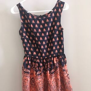 Boho printed dress size XS